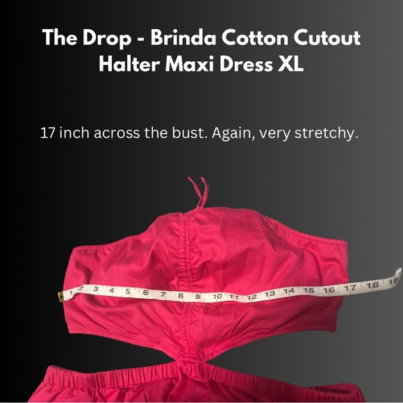 The Drop - Brinda Cotton Cutout Halter Maxi Dress XL - Picture 7 of 10